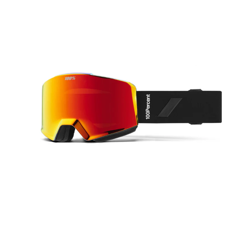 100% Snow Goggle NORG HiPER Essential Black / Red ML Mirror - Image 2