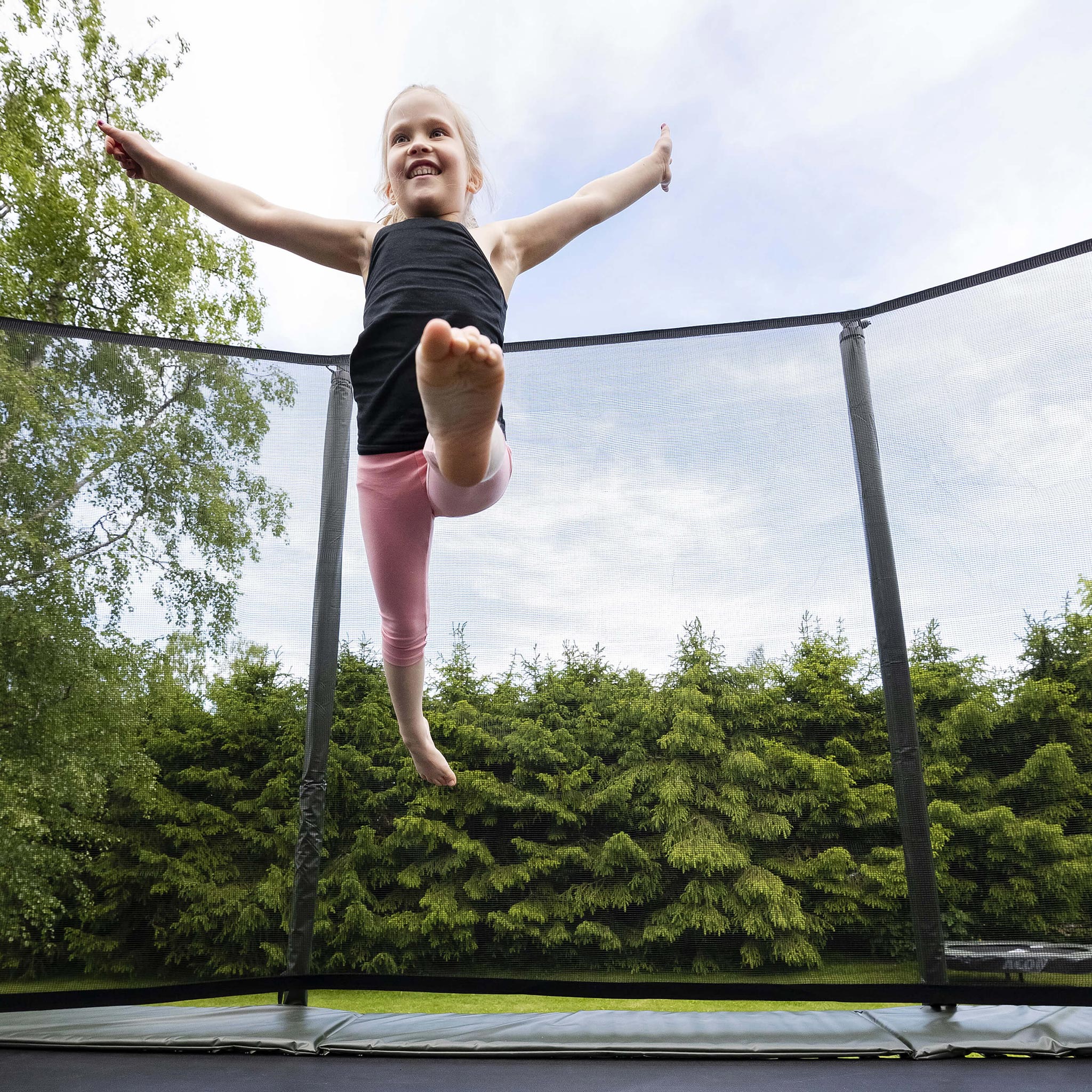 ACON 13 HD Rechteckiges Trampolin mit Netz und Leiter - Image 5