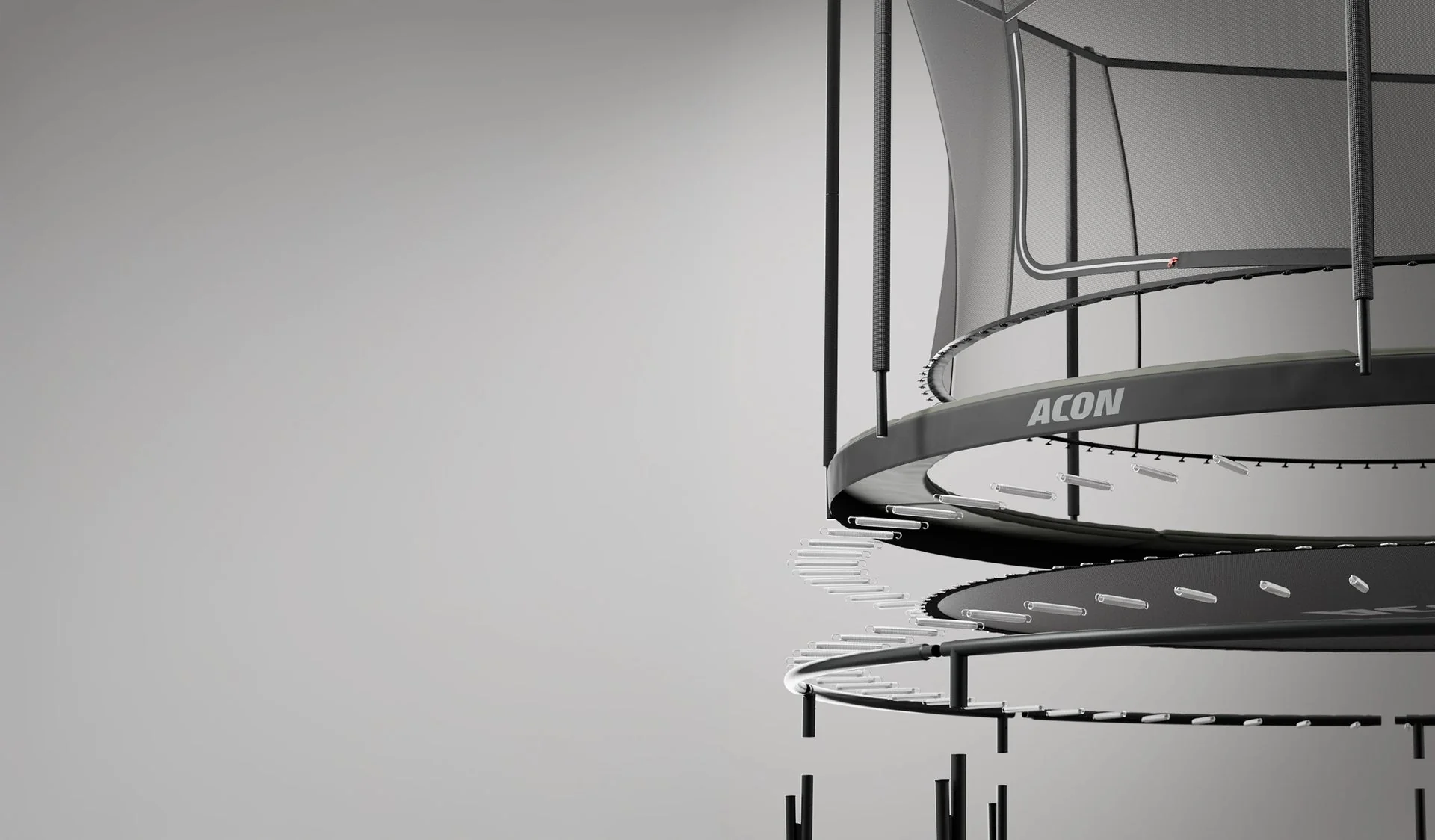 Acon Air 4,6 m Rundes Trampolin mit Sicherheitsnetz und Leiter, GEN 2.0 - Image 8