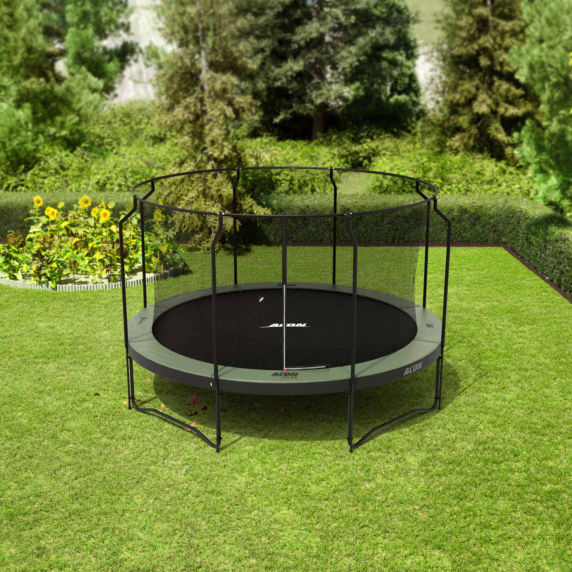 ACON Air 4,3 m Rundes Trampolin mit Premium-Netz und Leiter - Image 4