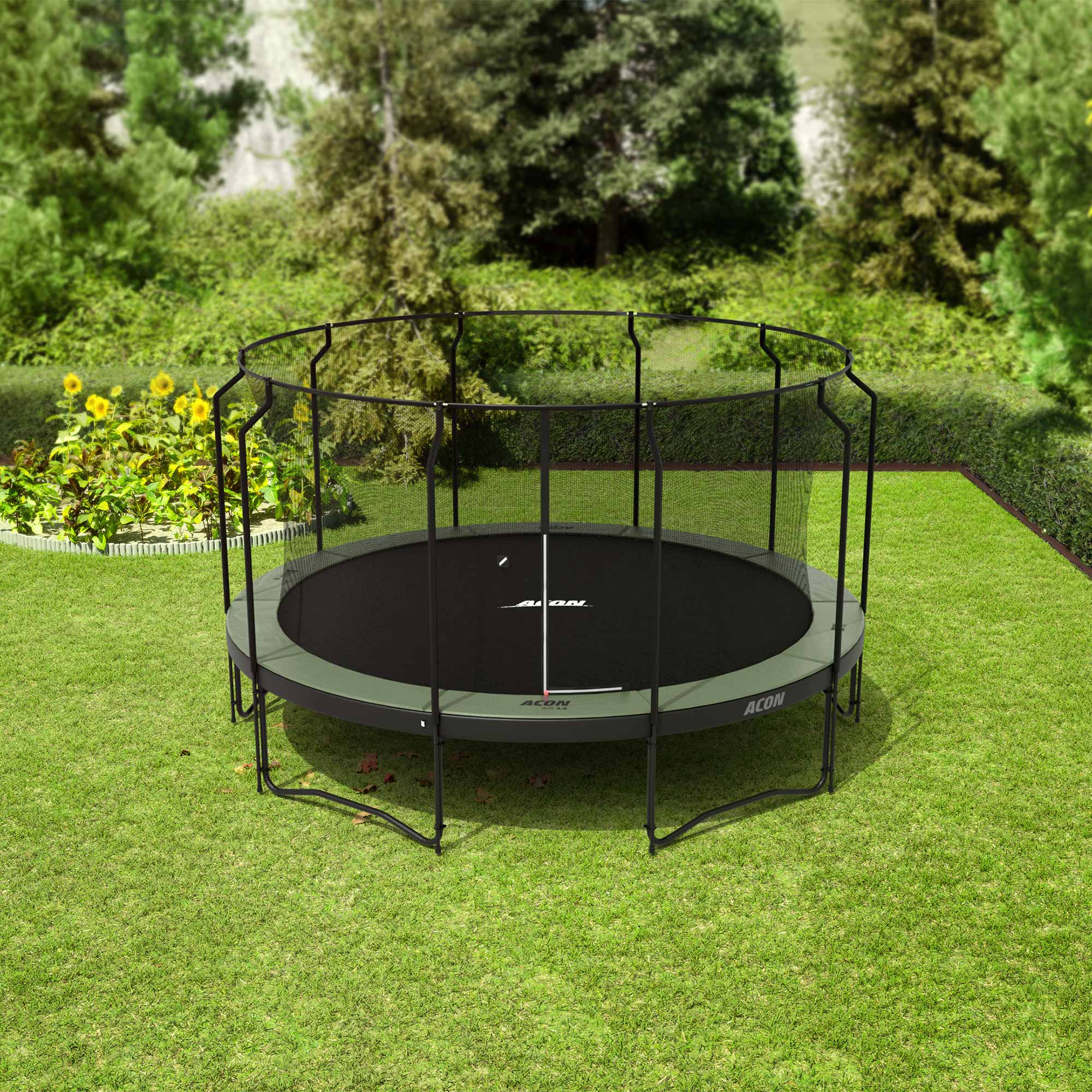 ACON Air 4,6 m Rundes Trampolin mit Premium-Netz und Leiter - Image 4