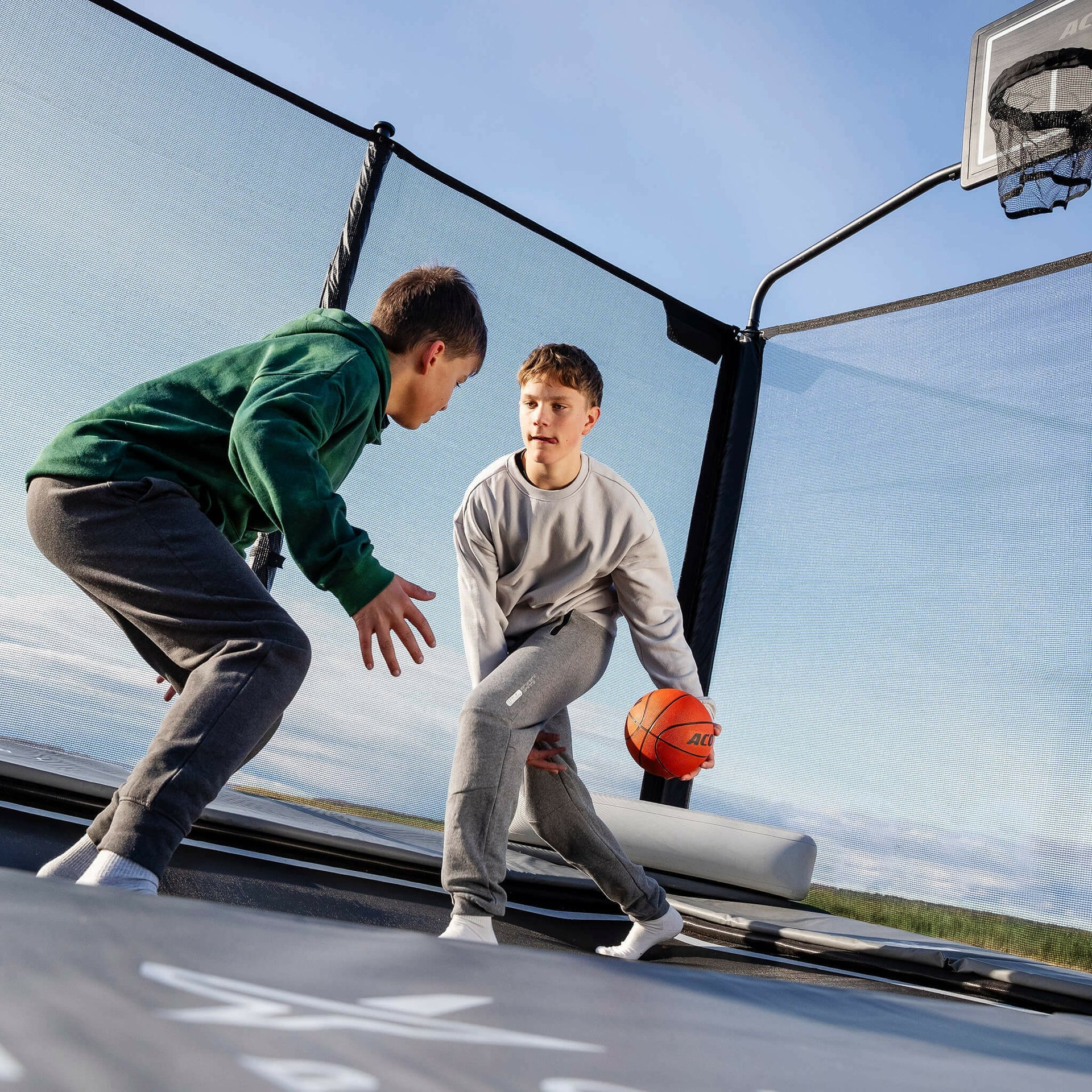 Acon X Basketballkorb mit Korbnetz für Trampoline rechteckig - Image 5