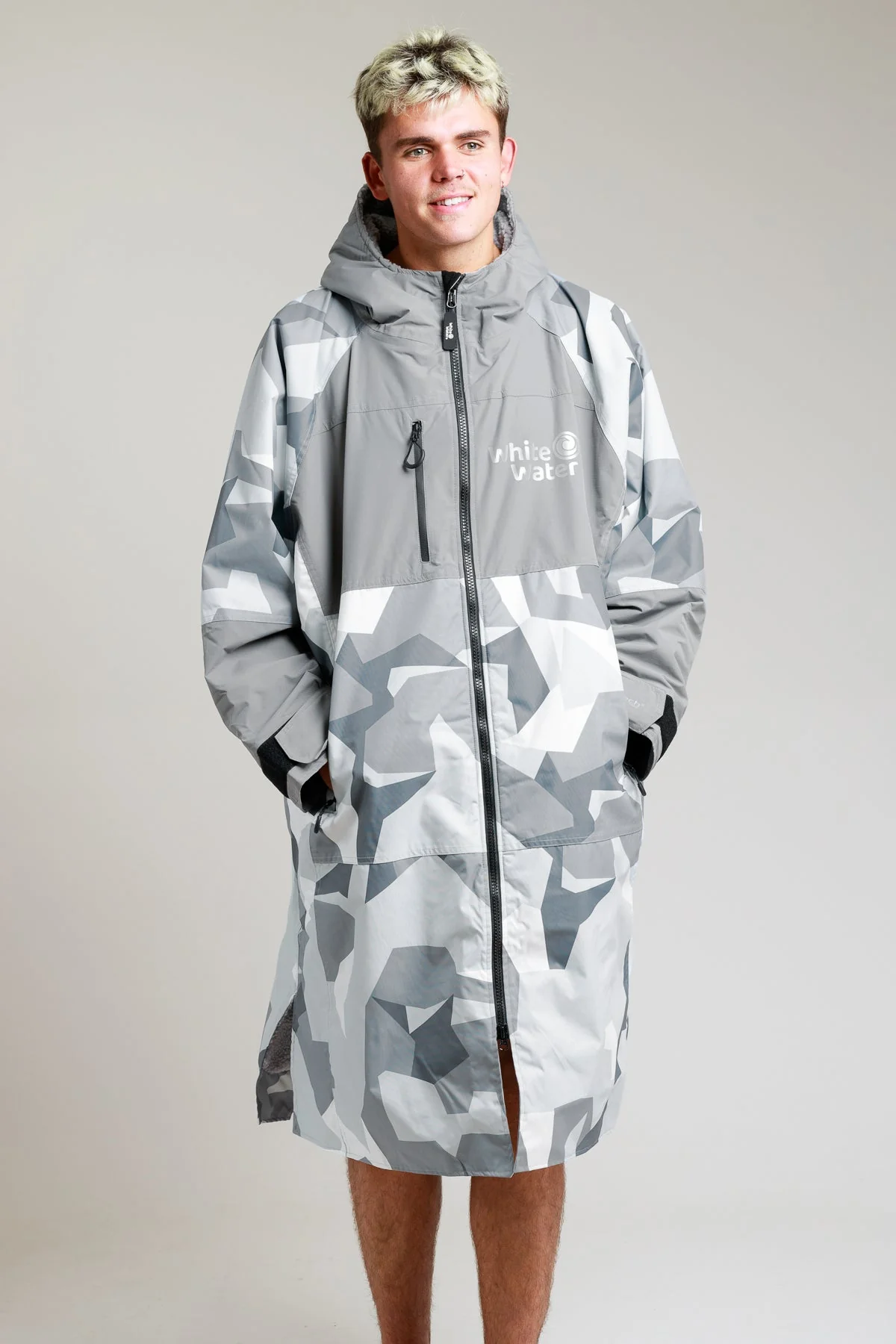 White Water Adults Hard Shell Robe - Arctic Camo