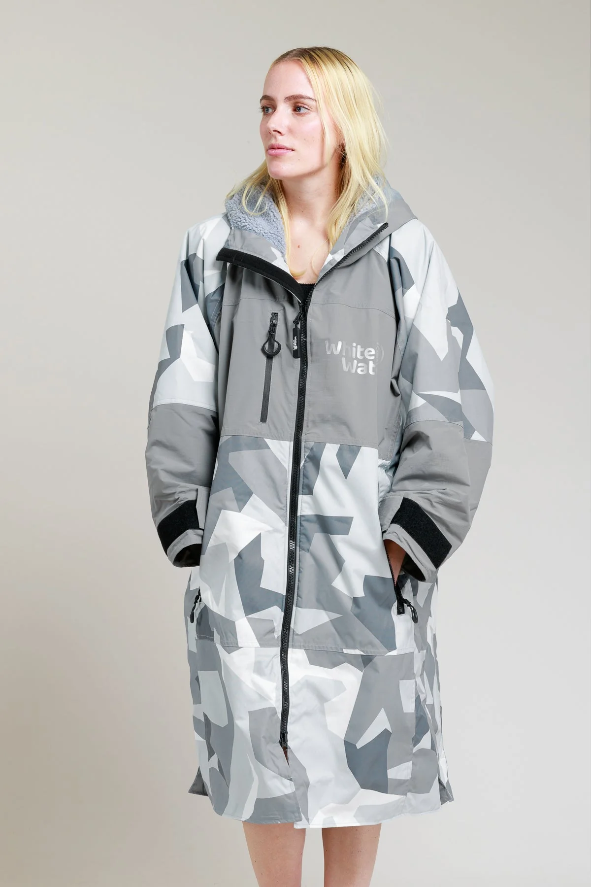 White Water Adults Hard Shell Robe - Arctic Camo - Image 2