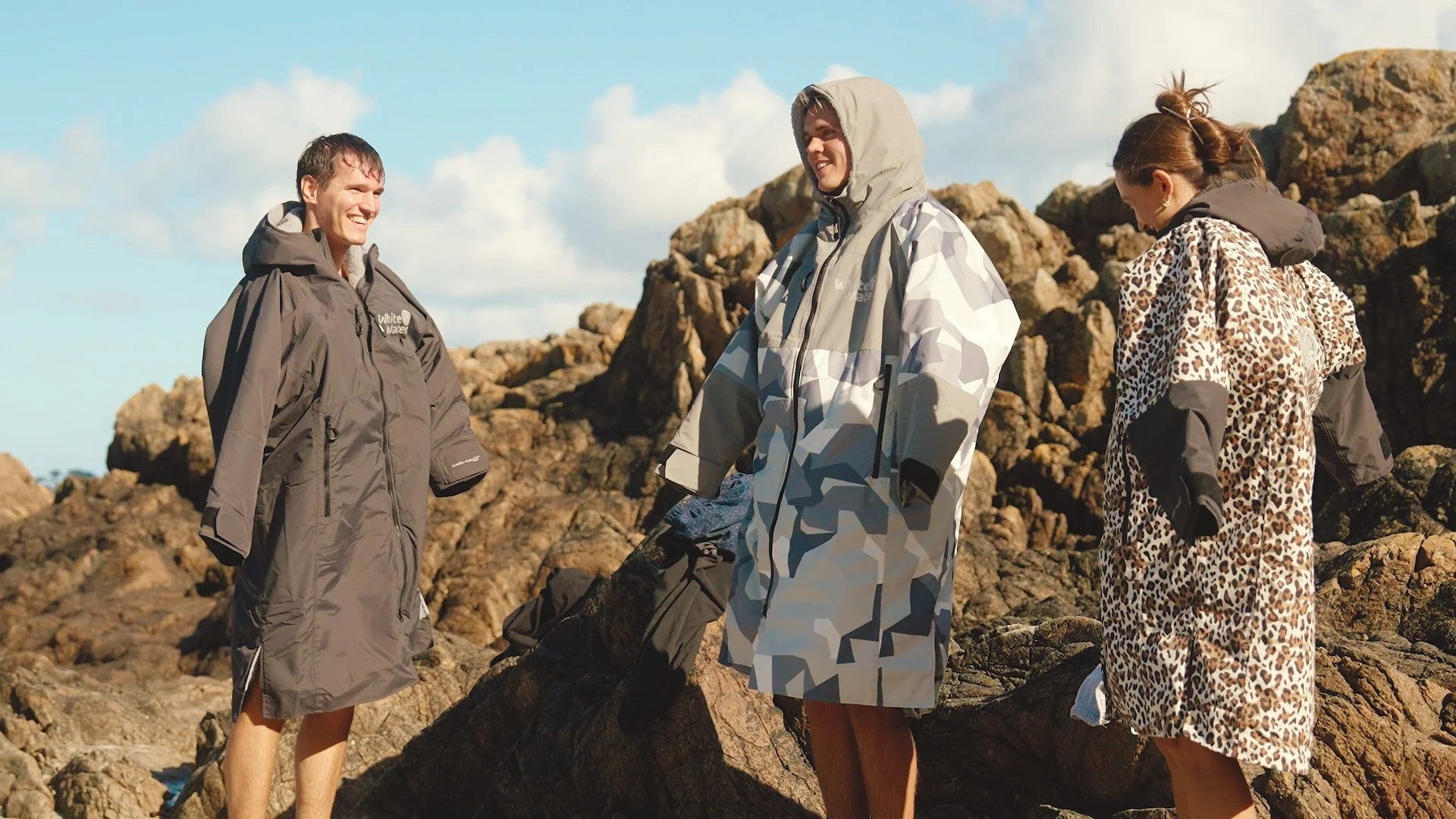 White Water Adults Hard Shell Robe - Arctic Camo - Image 3