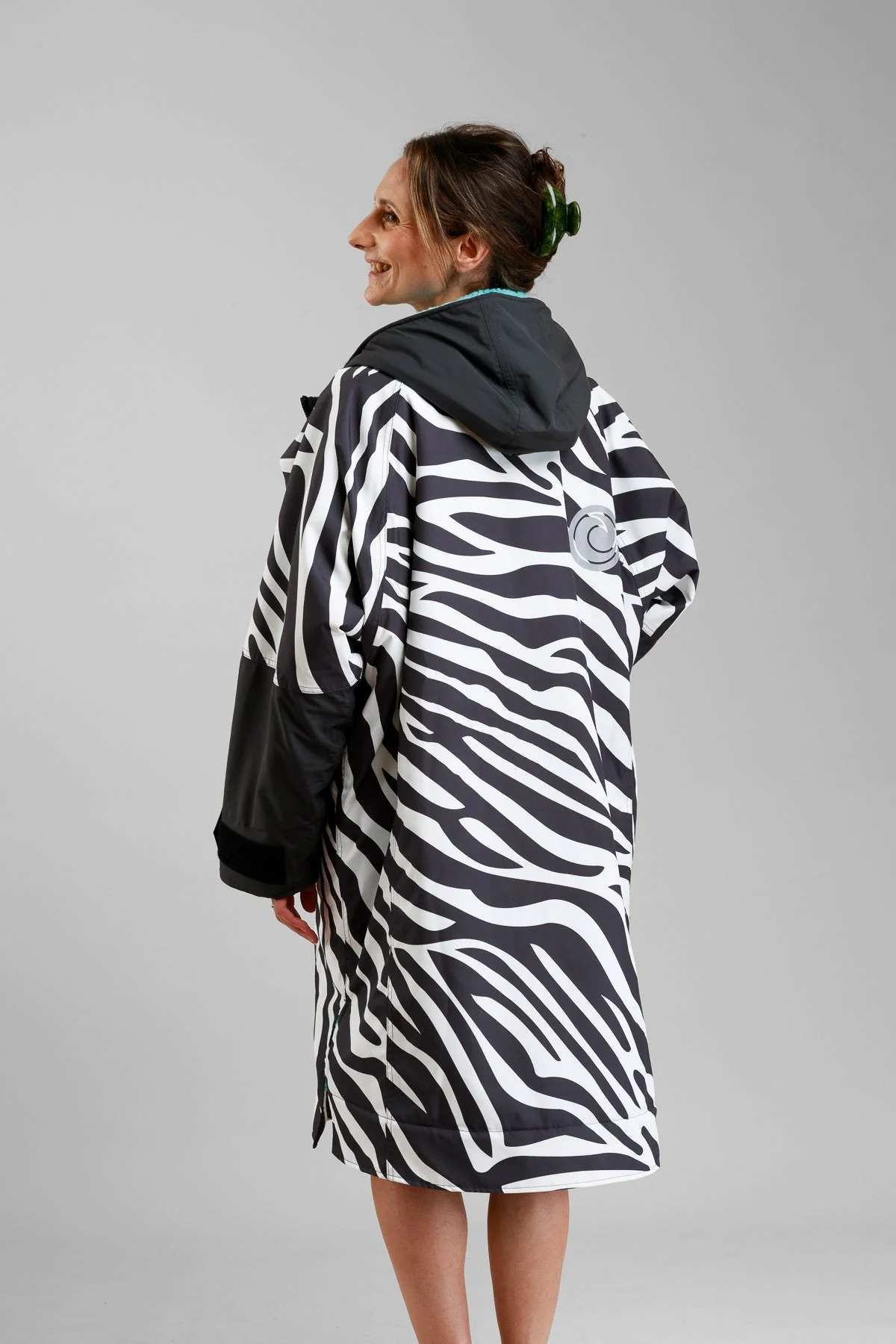 White Water Adults Hard Shell Robe - Zebra Print- Limited Edition - Image 7
