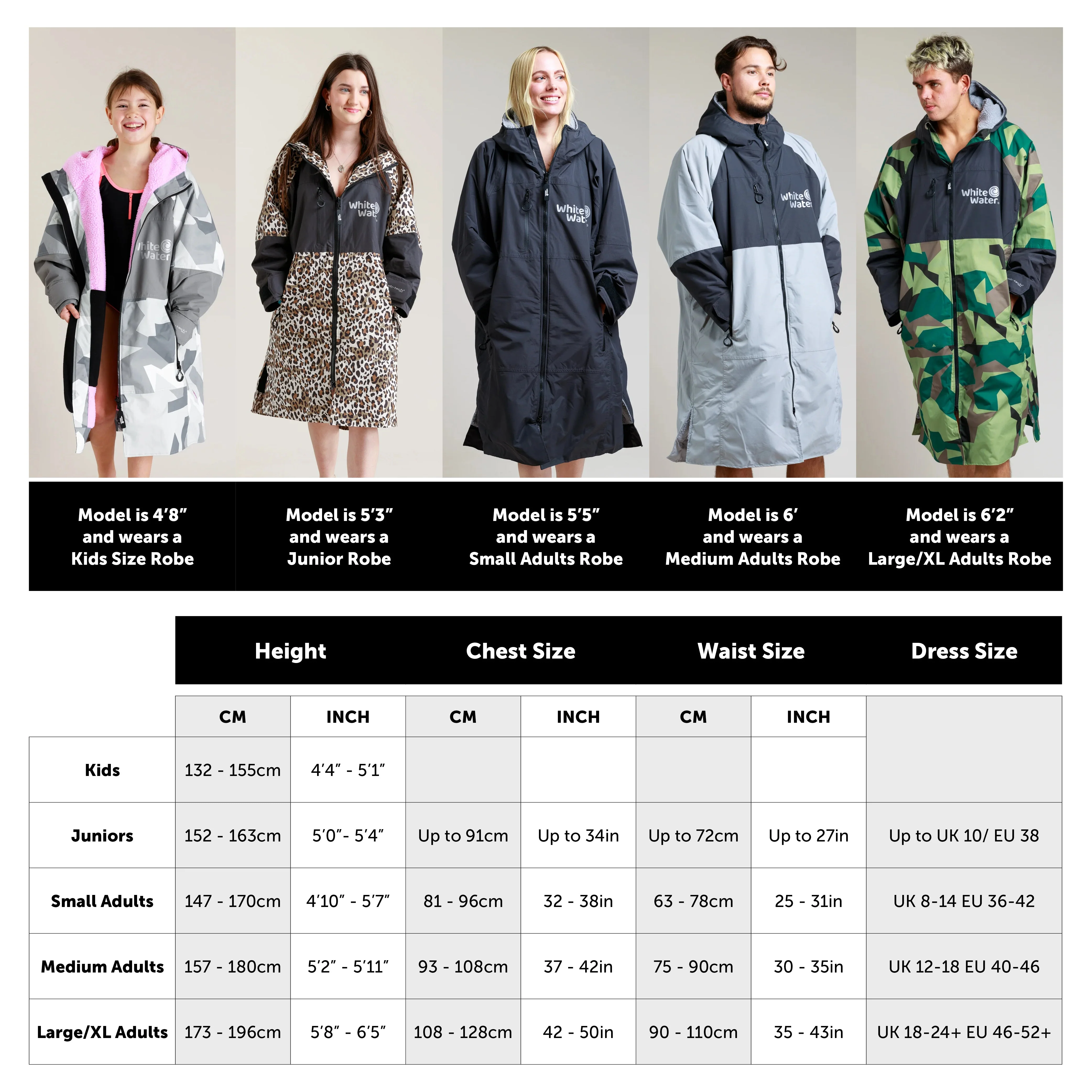 White Water Adults Hard Shell Robe - Zebra Print- Limited Edition - Image 9