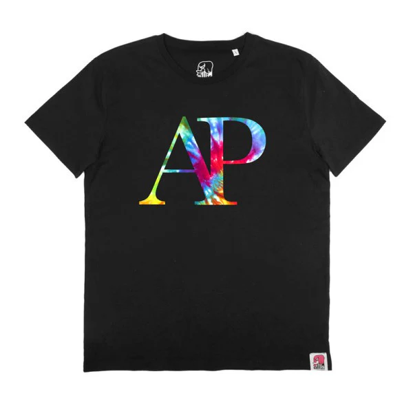 All Is Possible T-Shirt Tie Dye Initials Black Allispossible