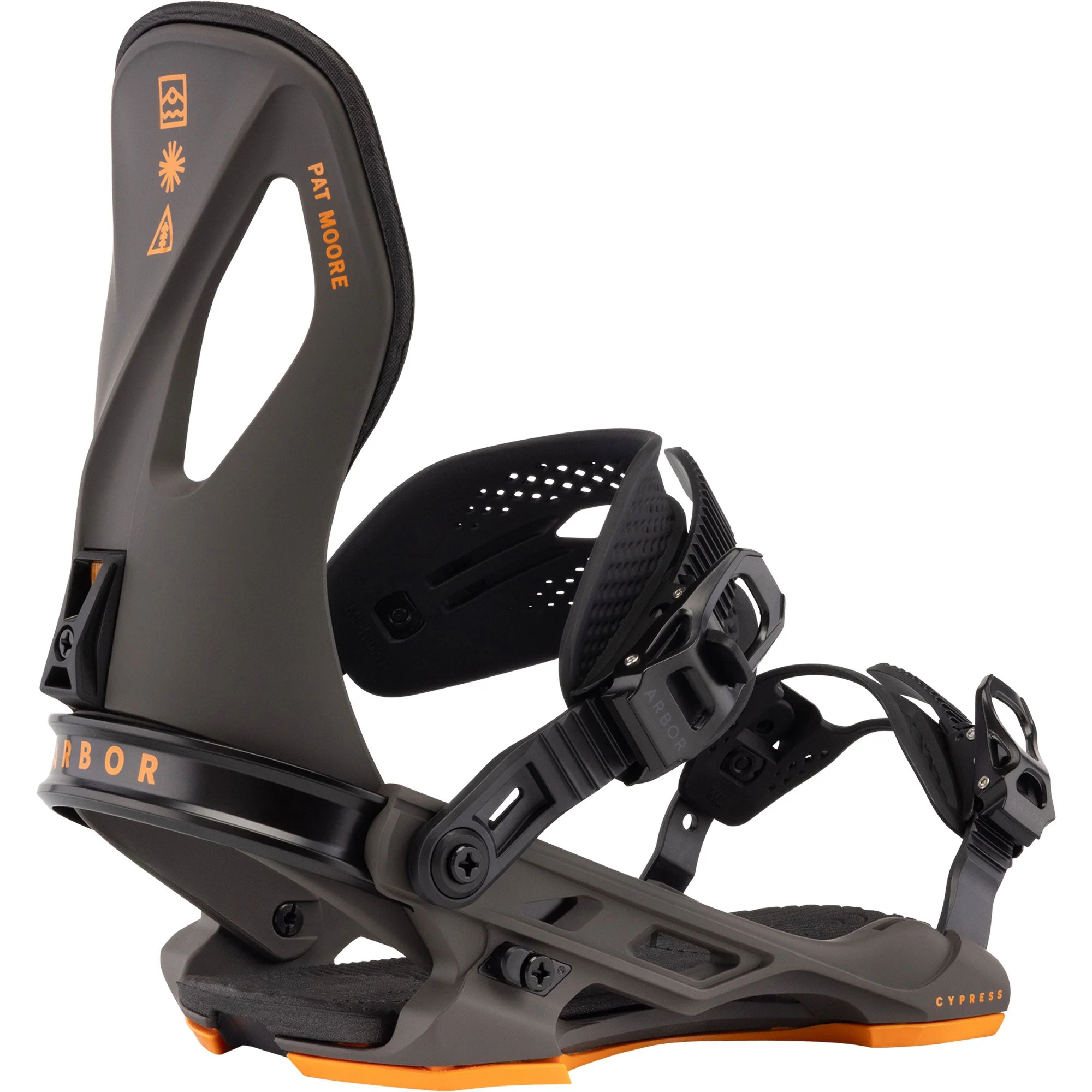ARBOR Cypress Snowboardbindung 2025 Pat Moore Charcoal