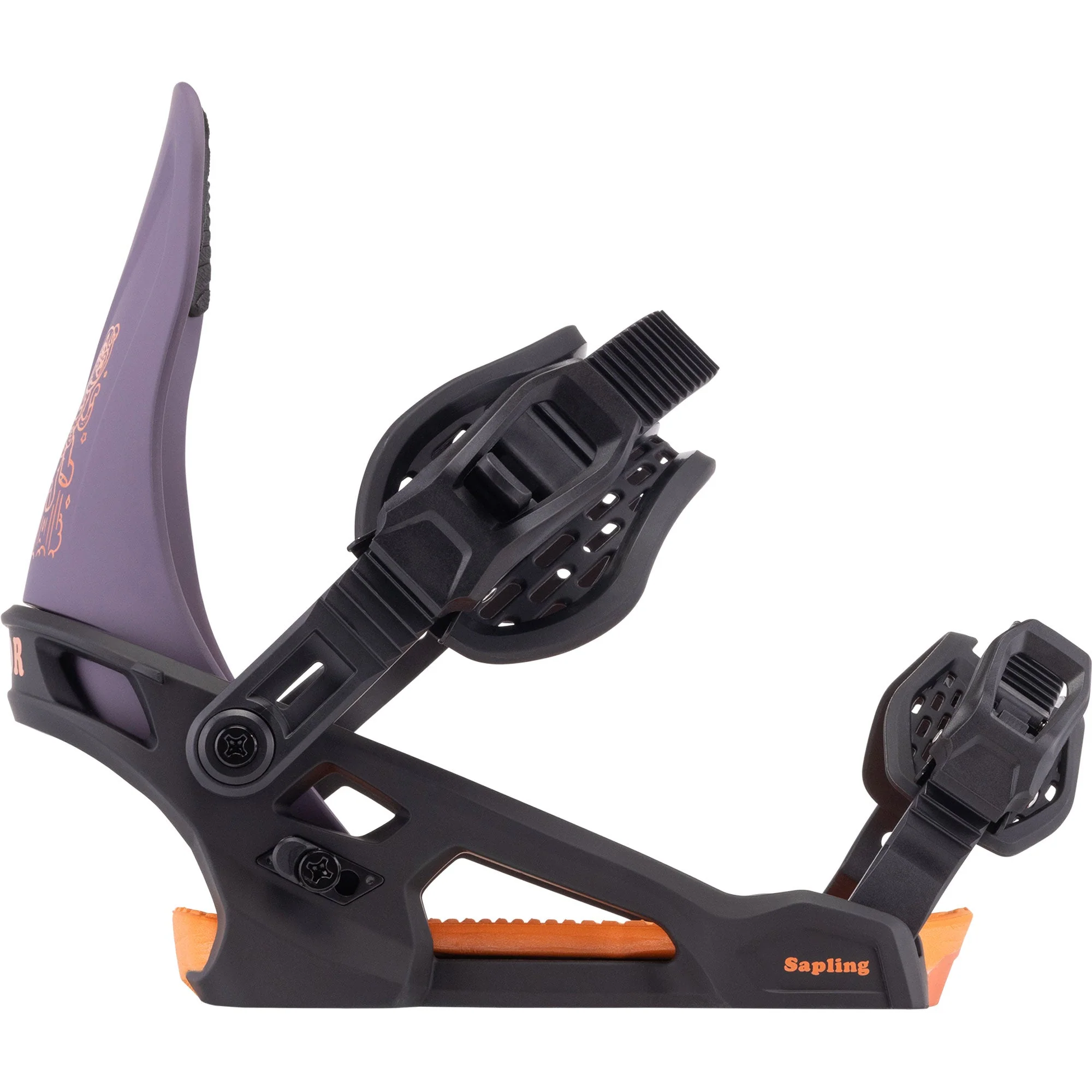 ARBOR Sapling Snowboardbindung 2025 Black Violet - Image 3
