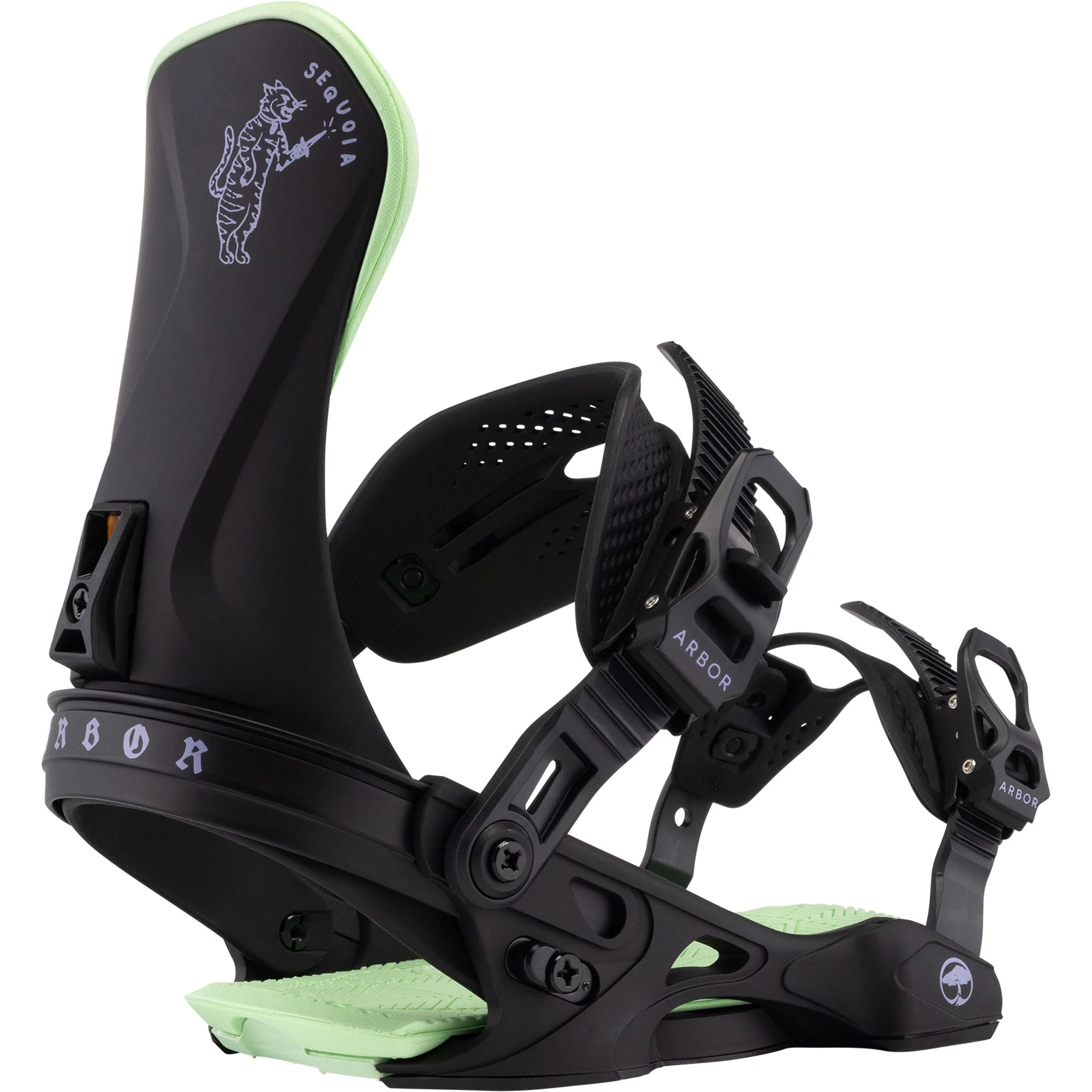 ARBOR Sequoia Snowboardbindung 2025 Black Mint