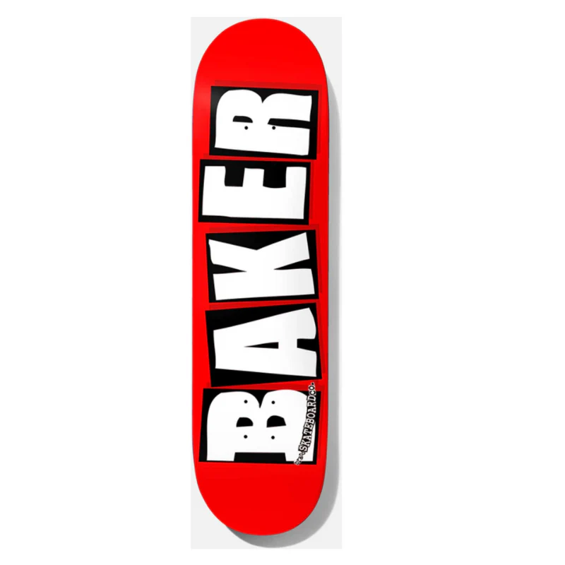 Baker Skateboard Deck Brand Logo White red/white 8.125''