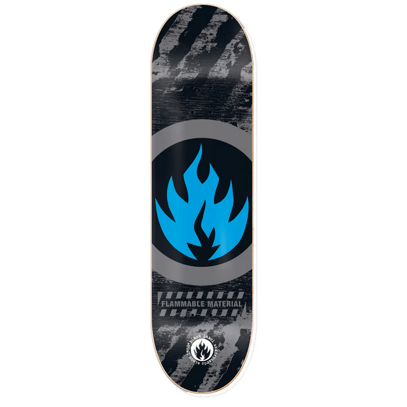 Black Label Skateboard Deck Team Circle Flame 8.25''