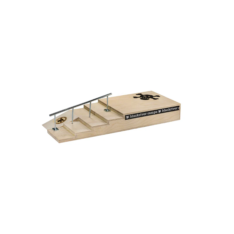 Blackriver Fingerboard Stairset silver Round Rail