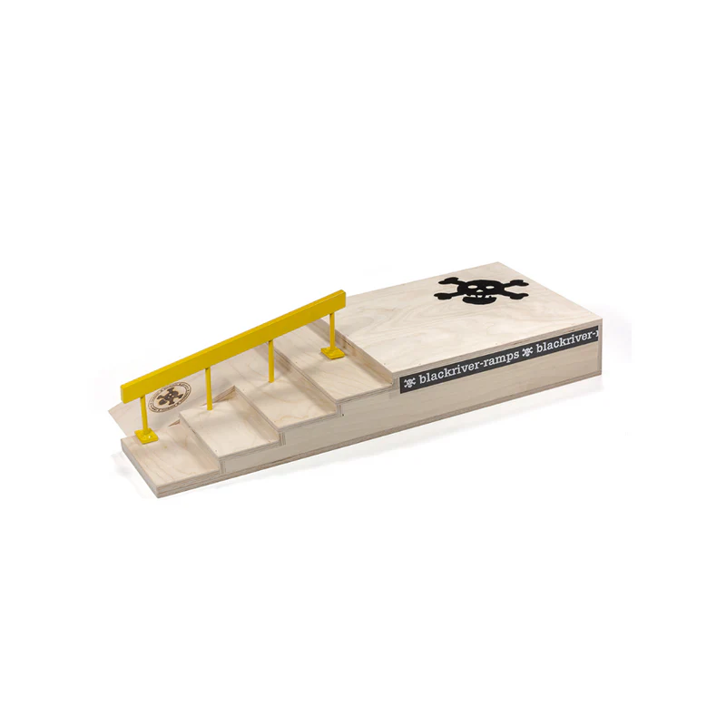 Blackriver Fingerboard Stairset yellow Square Rail