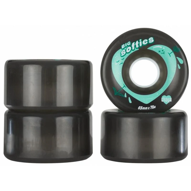 Chaya Wheels Big Softies Clear Black 65mm