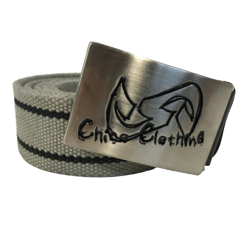 Chico Belt Fabric Striped Grey