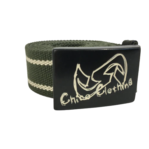 Chico Belt Fabric Striped Olive