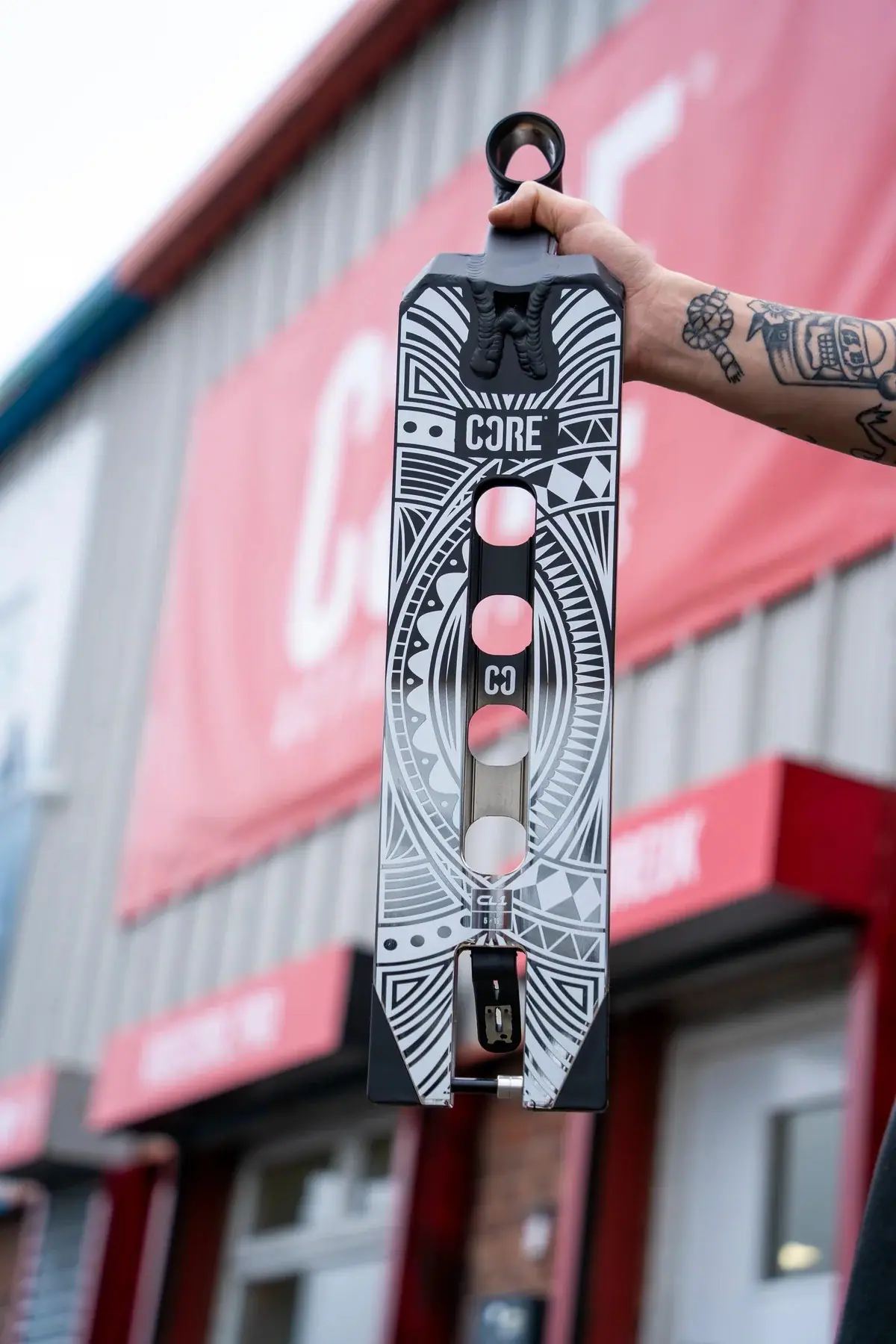 CORE Scooter Stunt Deck CL1 19" Black/Chrome - Image 5