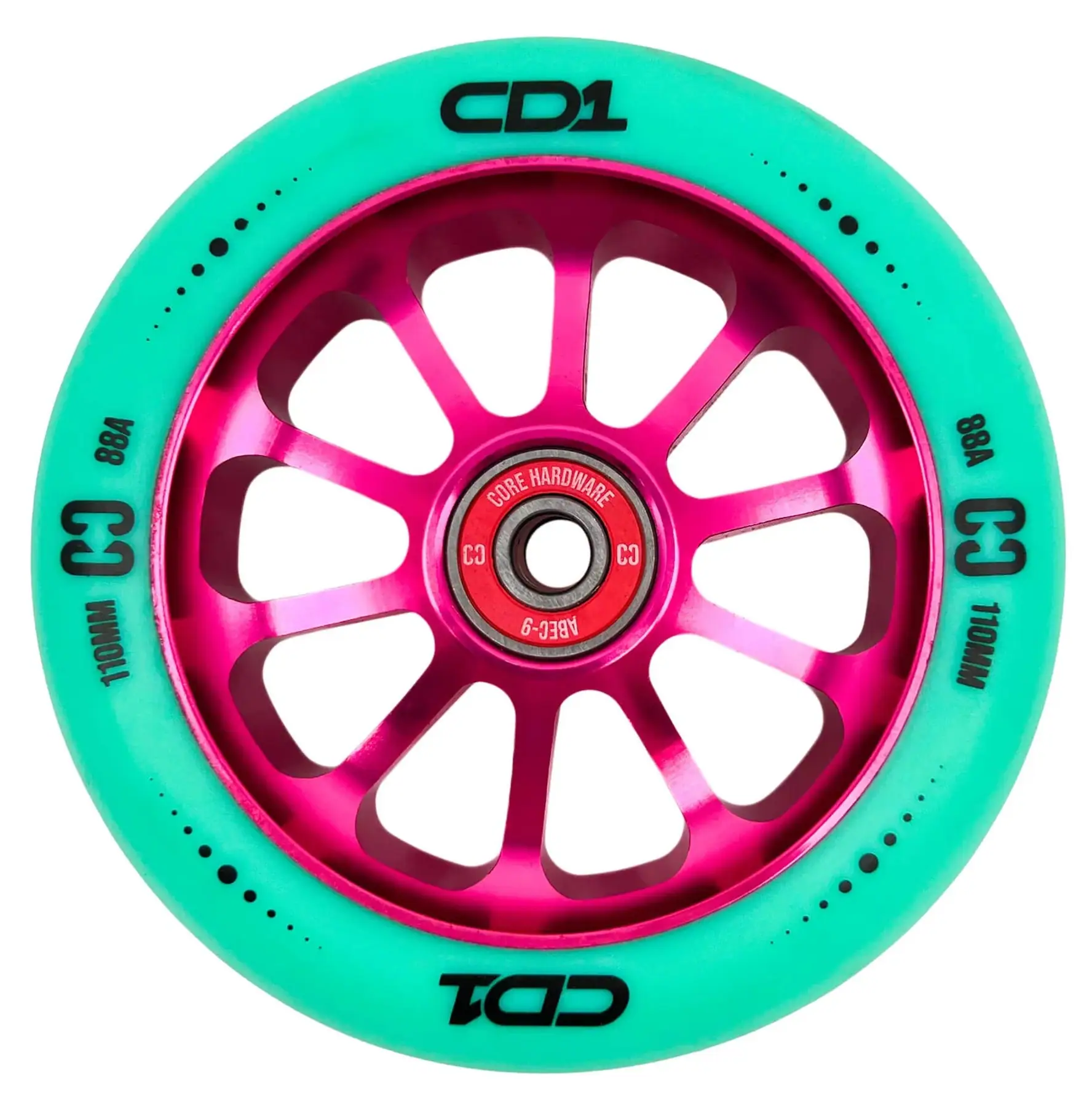 Core Wheel CD1 110mm teal/pink