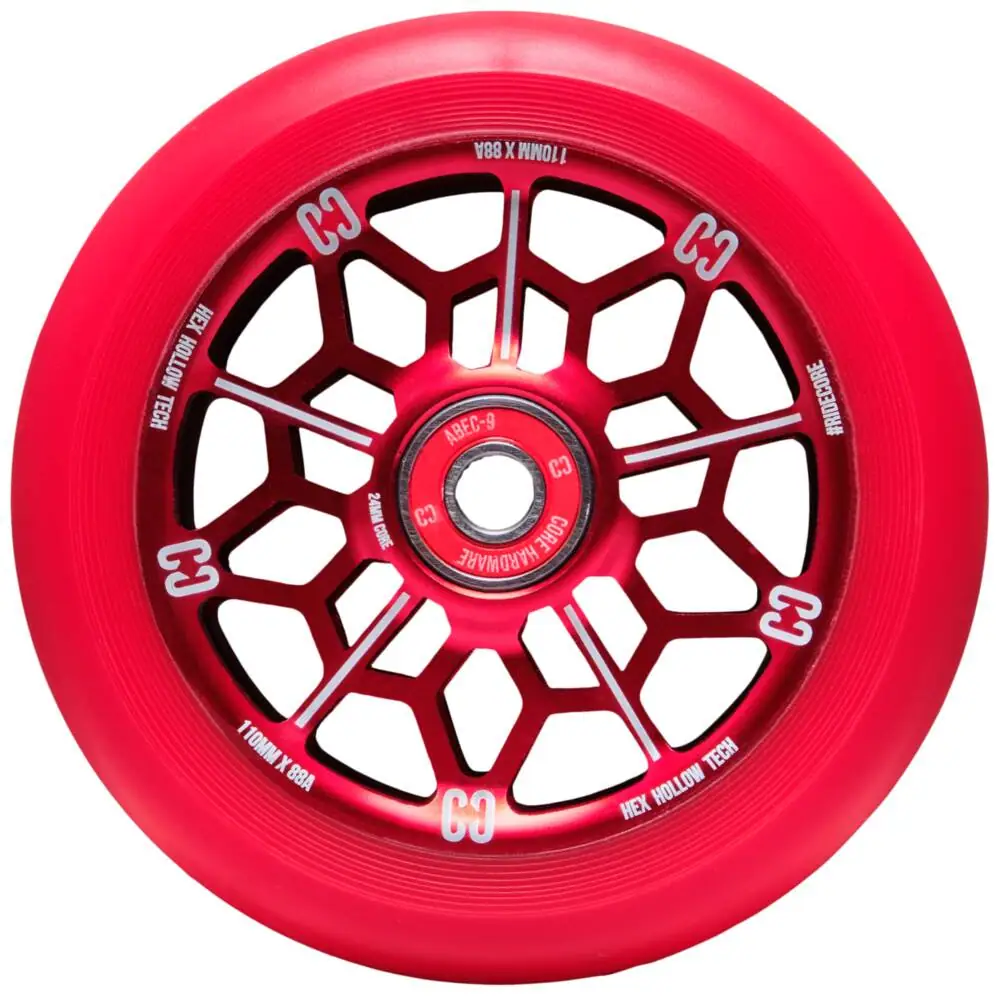 Core Wheel Hex Hollow 110mm red