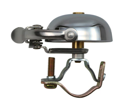 Crane Bell Co. Mini Suzu Fahrradklingel mit Steel Band Mount - Chrome Plated