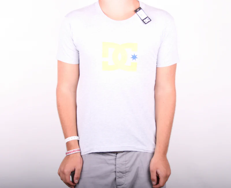 DC T-Shirt Logo Grey/Yellow YOUTH