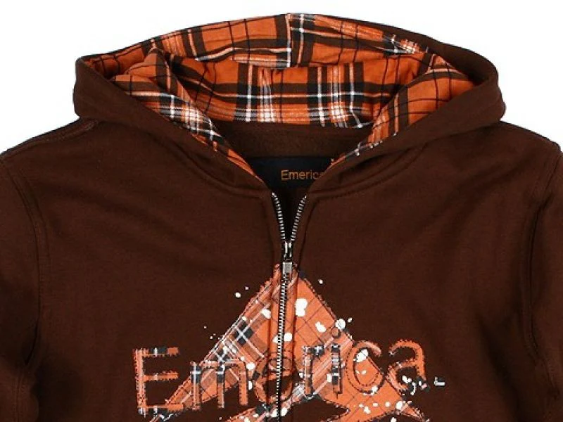 Emerica Zip-Hooded Flying the Flannel chocolate - Image 3