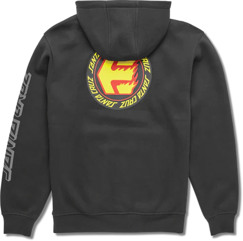 Etnies X Santa Cruz Flame Tech Hoodie Zip Up - Image 2