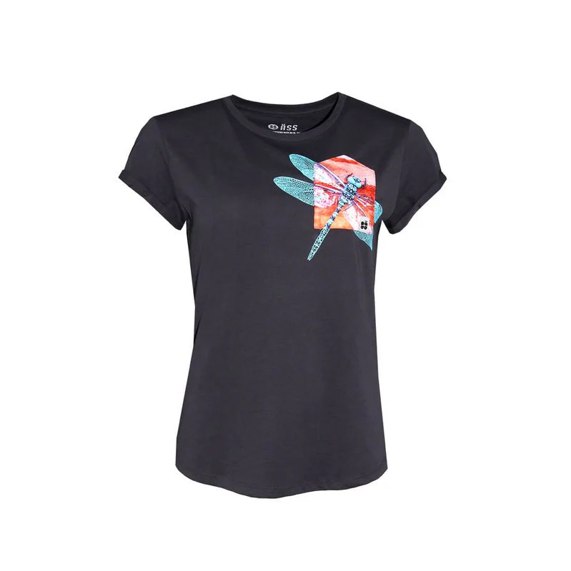 FĂ€dd Girly T-Shirt Drachenfliege grey