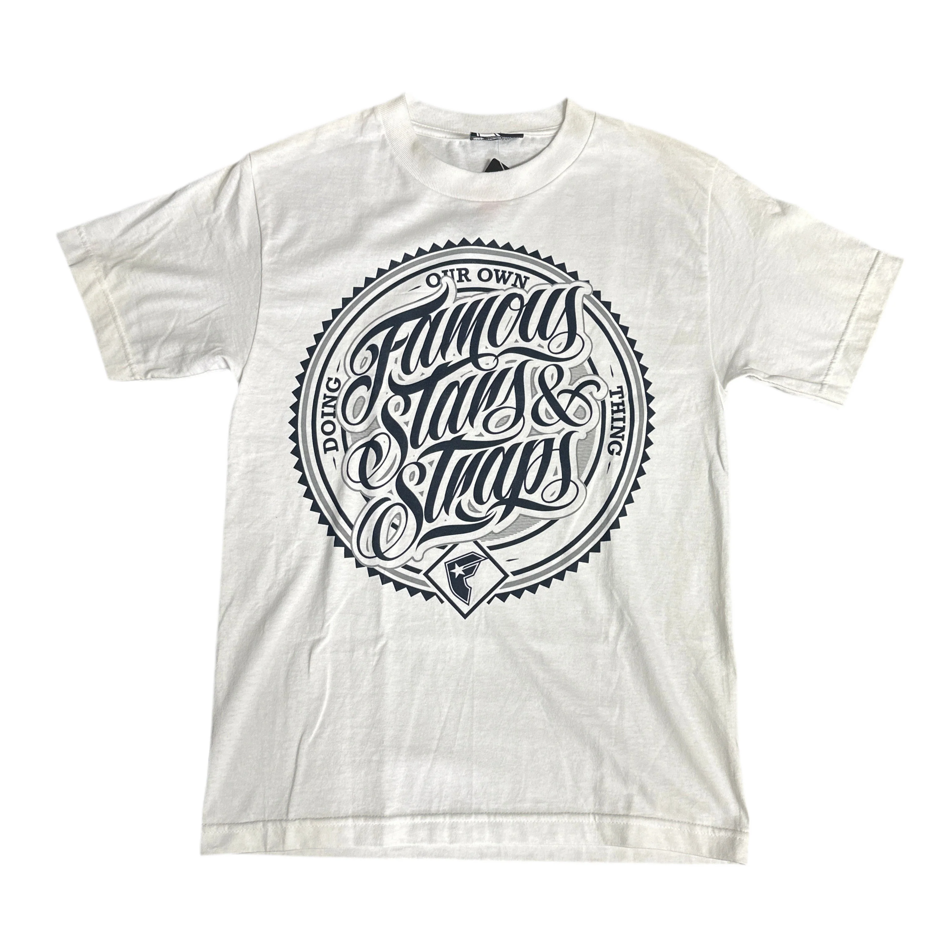 Famous T-Shirt White Stars & Straps Circle