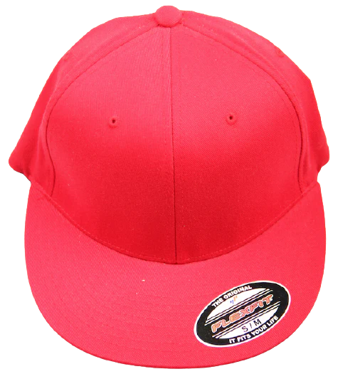 FlexFit Flat Cap Blank Red