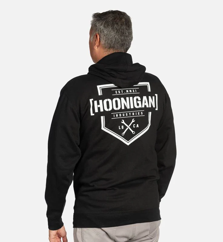 Hoonigan Zip-Up Hoodie Bracket X black/white - Image 3