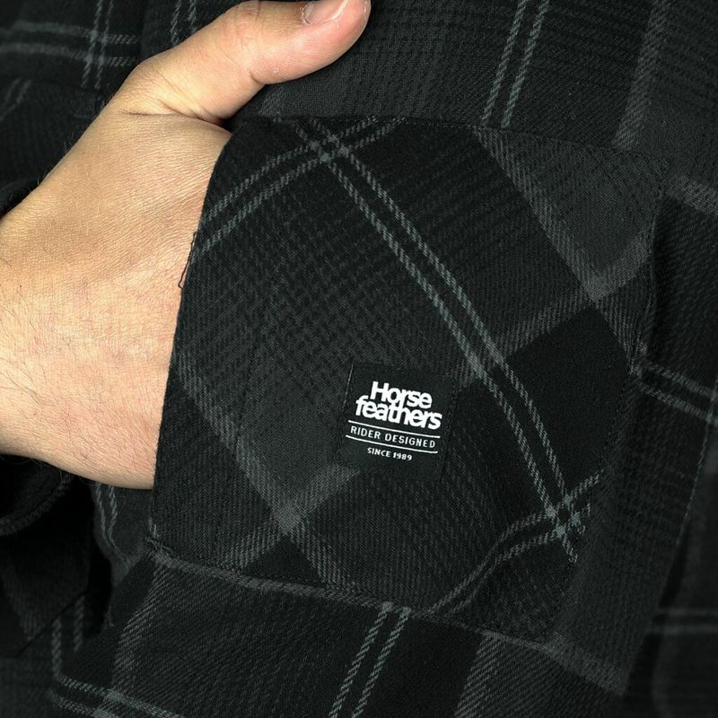 Horsefeathers Insulated Shirt Dough anthracite - Image 7