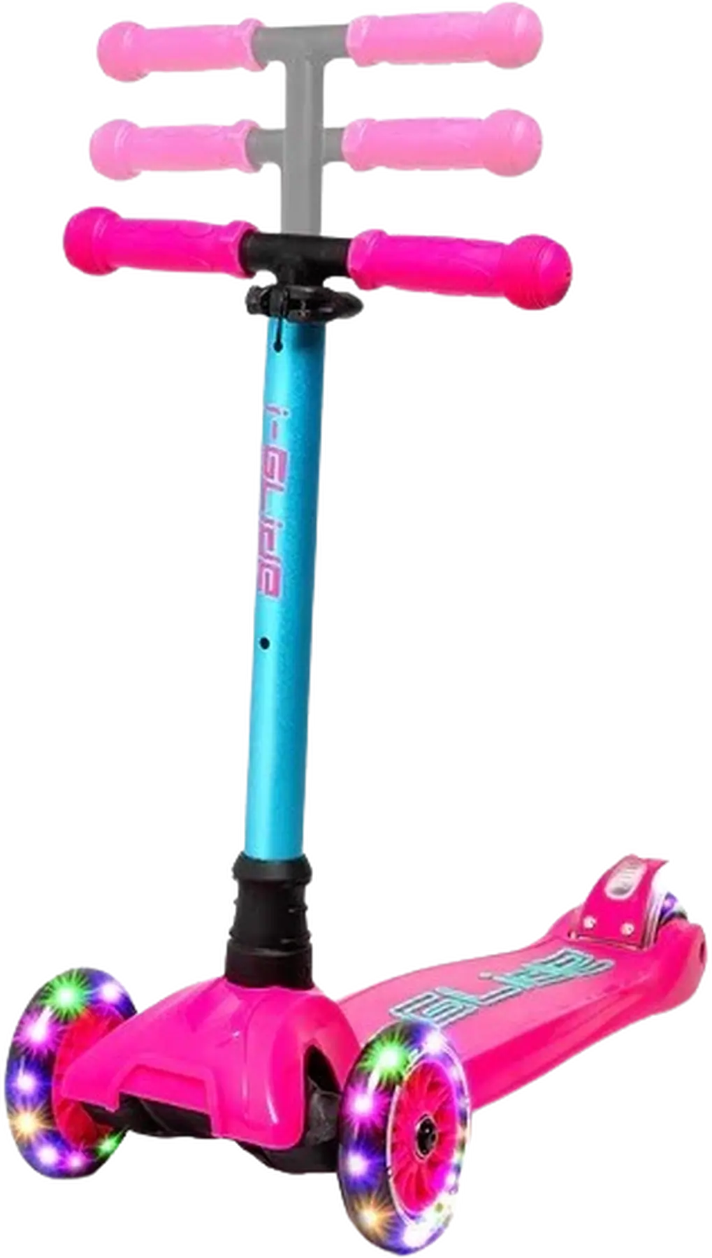 i-Glide Kinder Scooter 3 Rolle Pink/Aqua - Image 4