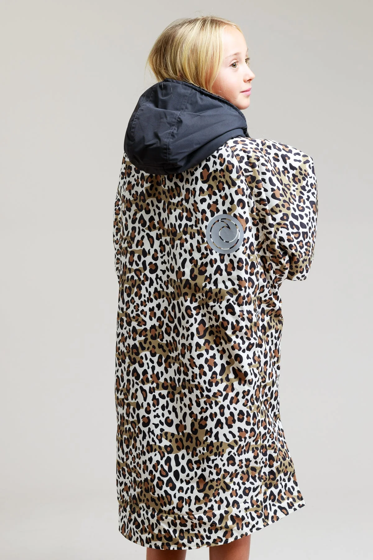 White Water Kids Hard Shell Robe - Leopard Print - Image 7