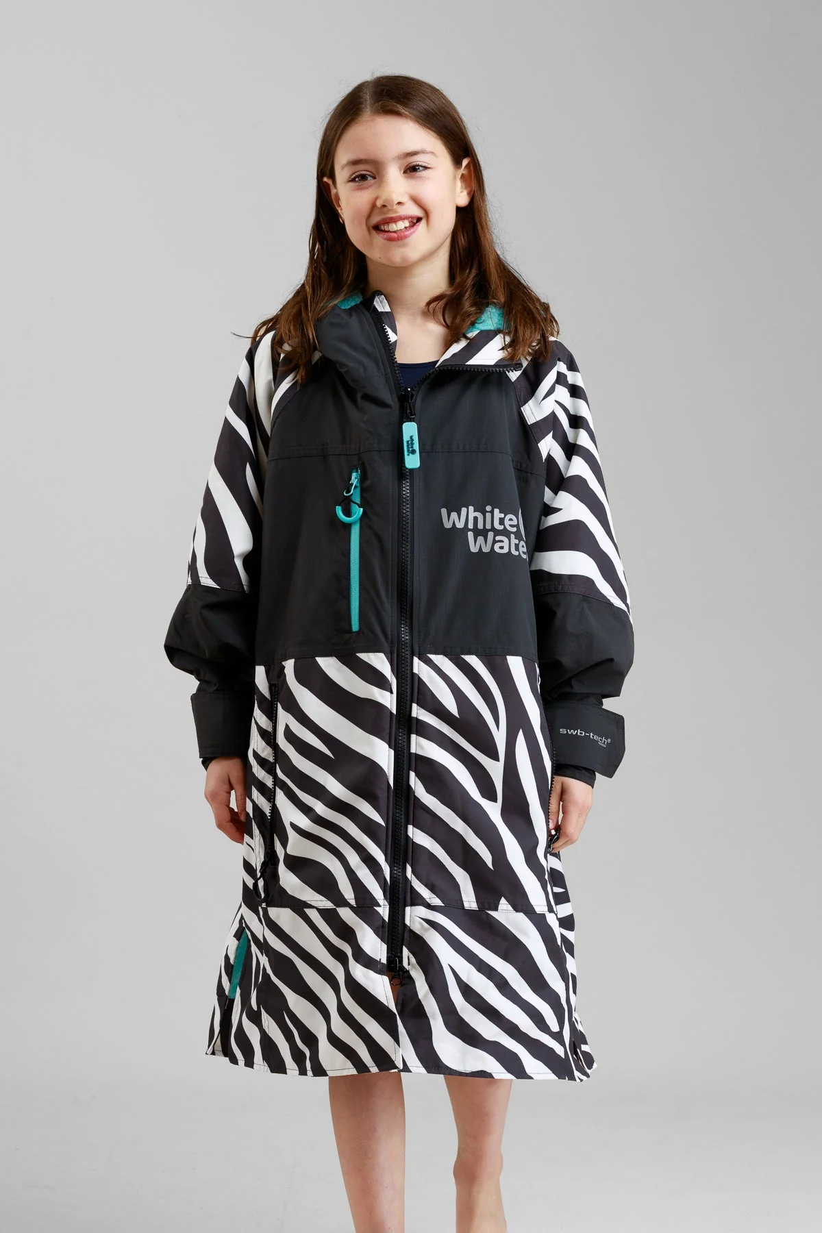 White Water Kids Hard Shell Robe - Zebra Print- Limited Edition - Image 4