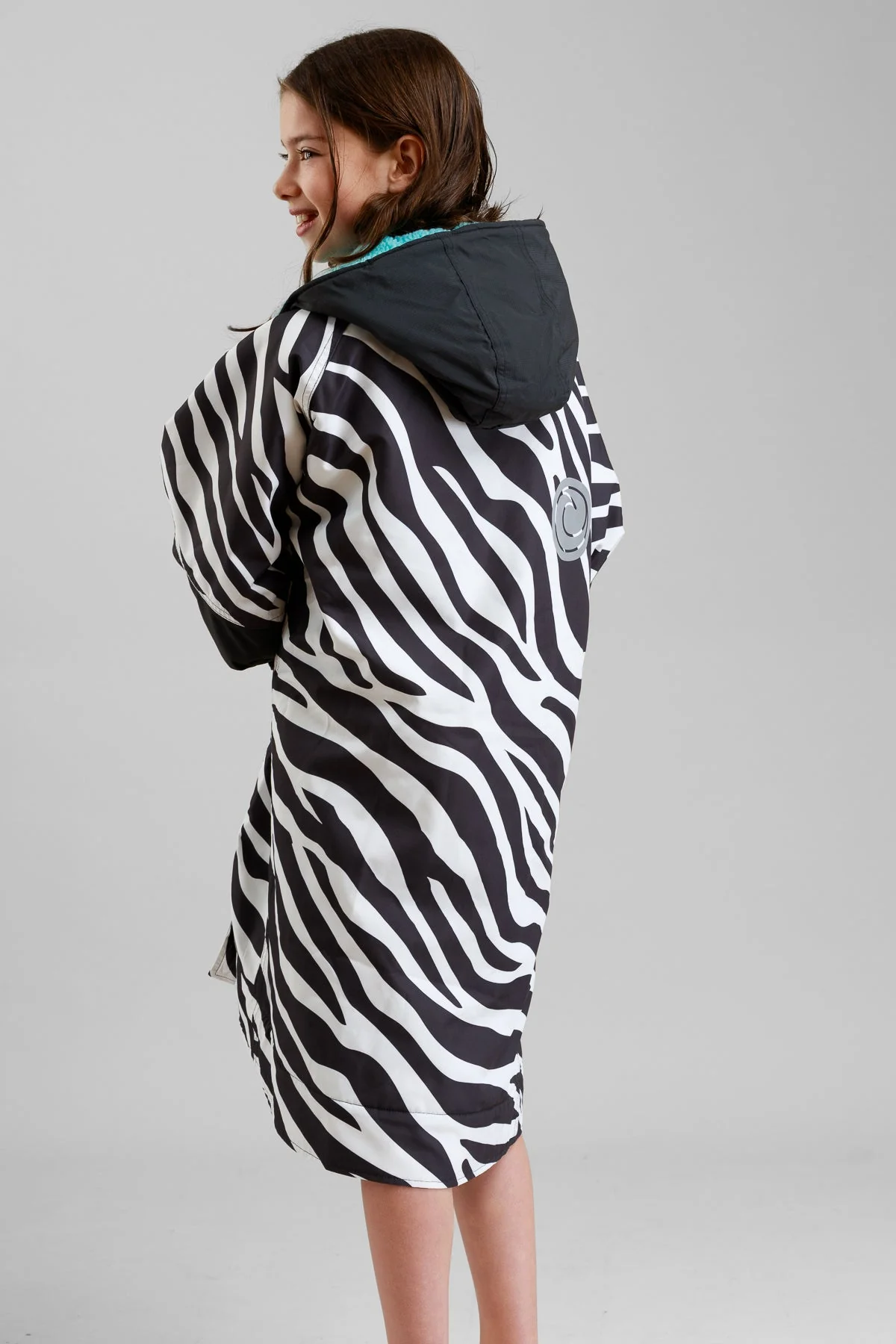 White Water Kids Hard Shell Robe - Zebra Print- Limited Edition - Image 5