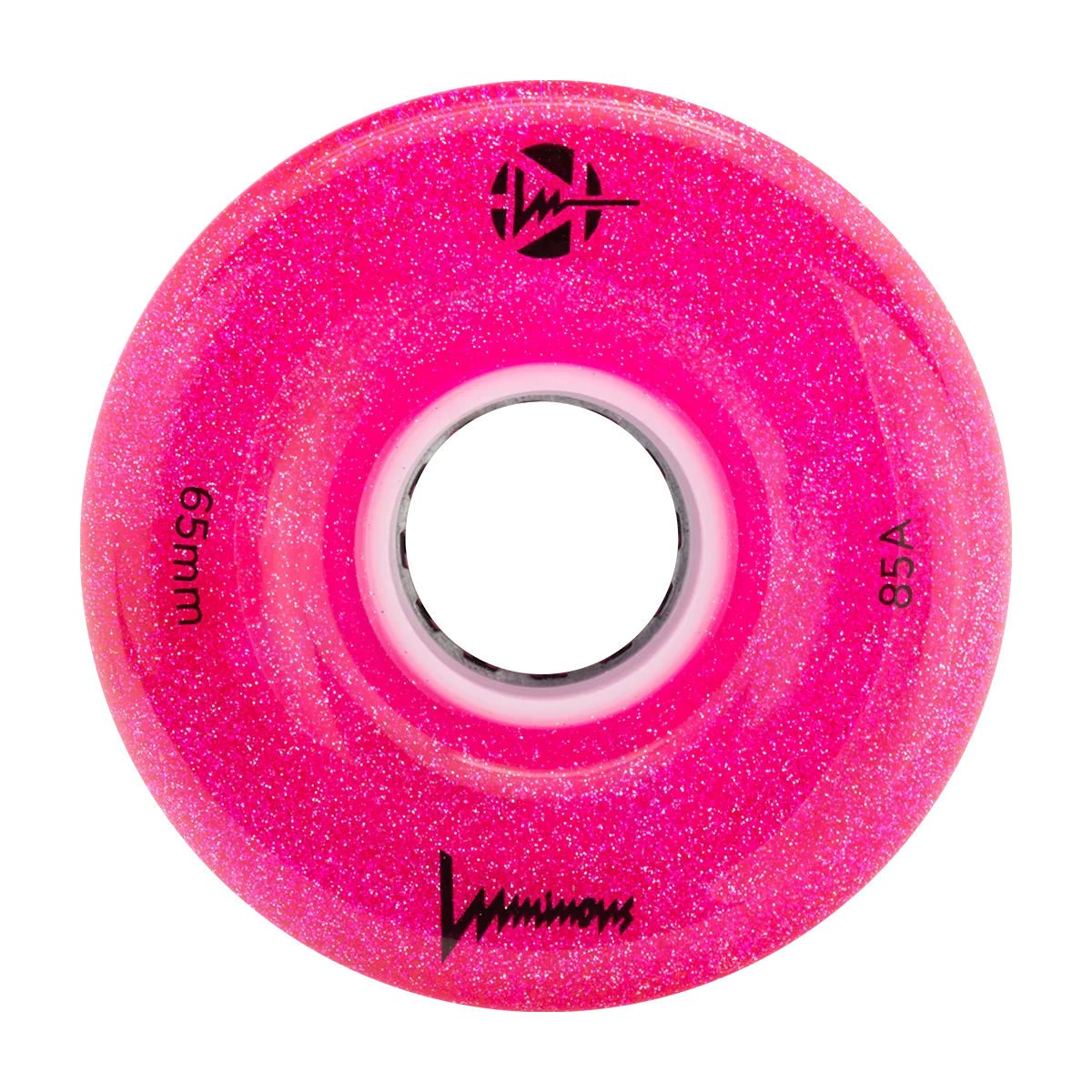 Luminous LED Longboard Wheel 65mm glitter pink