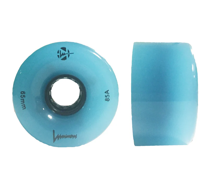 Luminous LED Longboard Wheel 65mm blue glow