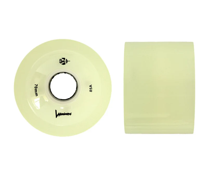 Luminous LED Longboard Wheel 70mm white glow