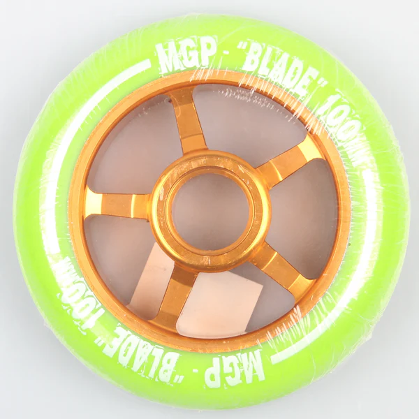 Madd Gear Scooter Wheel Blade 100mm Green/Gold inkl Abec 5 Bearing