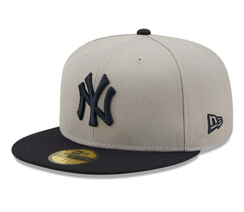 New Era Cap 59-Fifty New York Yankees MLB Side Patch Grey - Image 3