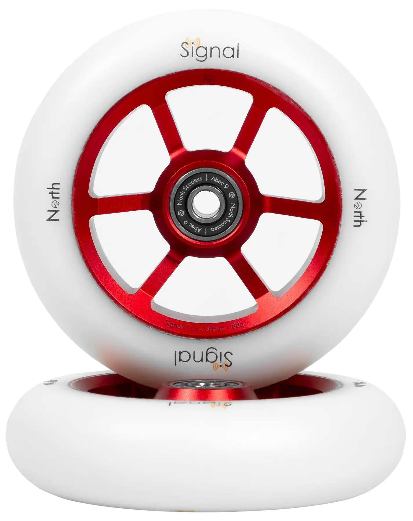 North Stunt Scooter Wheels Signal (2 Stk.) Red/White