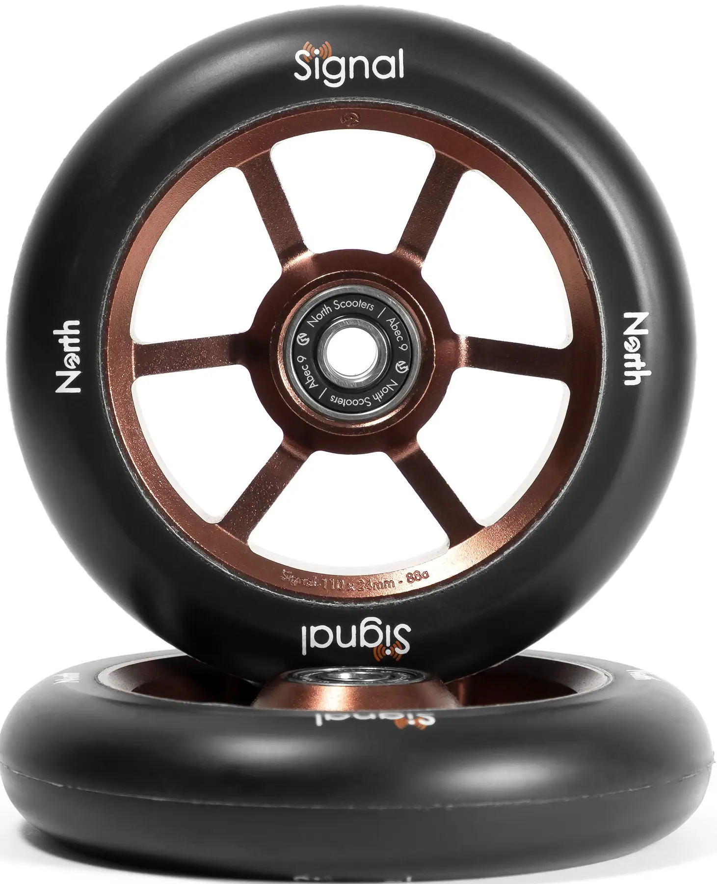 North Stunt Scooter Wheels Signal (2 Stk.) Rust/Black
