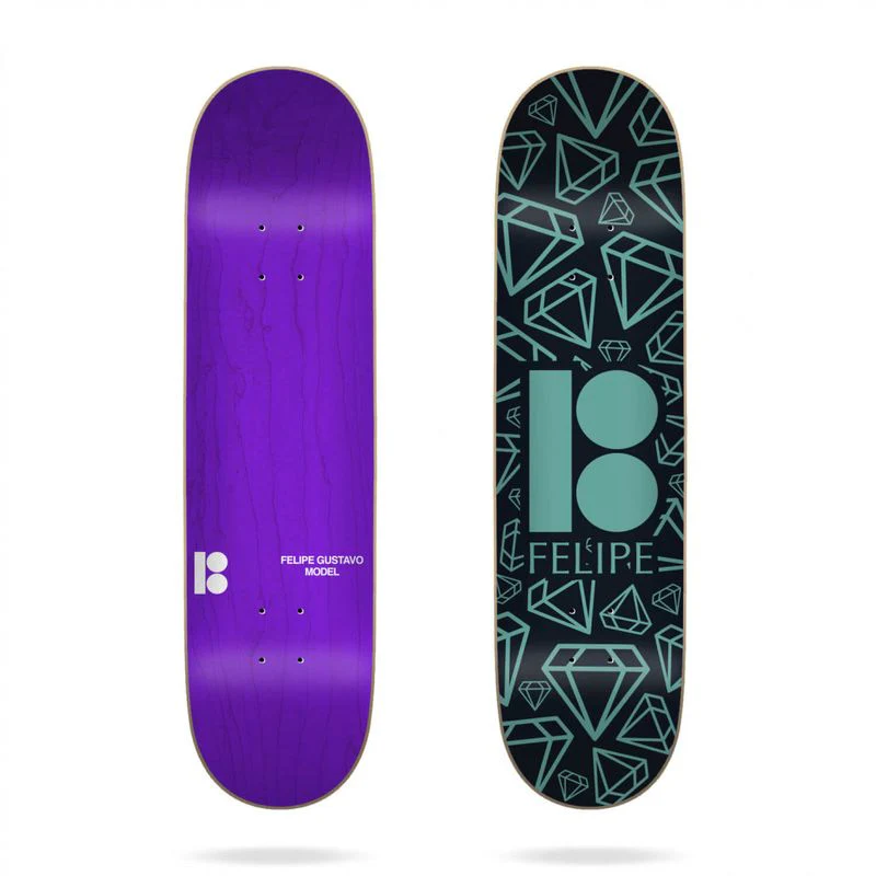 Plan B Skateboard Deck Symbols Gustavo 8.0''