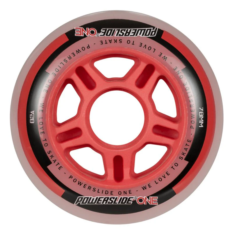 Powerslide One Wheels 76mm/82a, red, 4-Pack