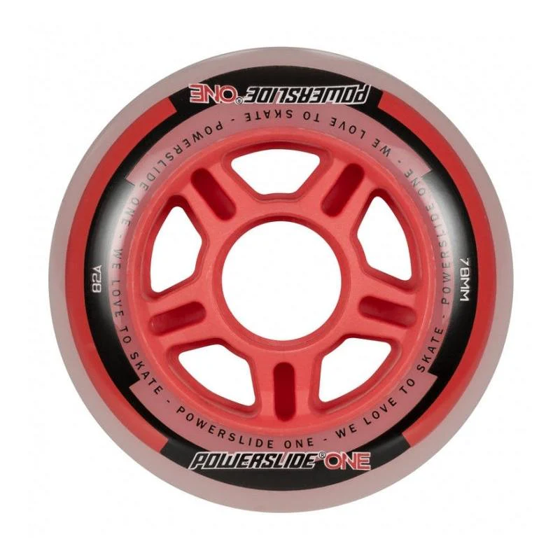 Powerslide Wheels One 76mm with Bearings/Spacer 8-Pack