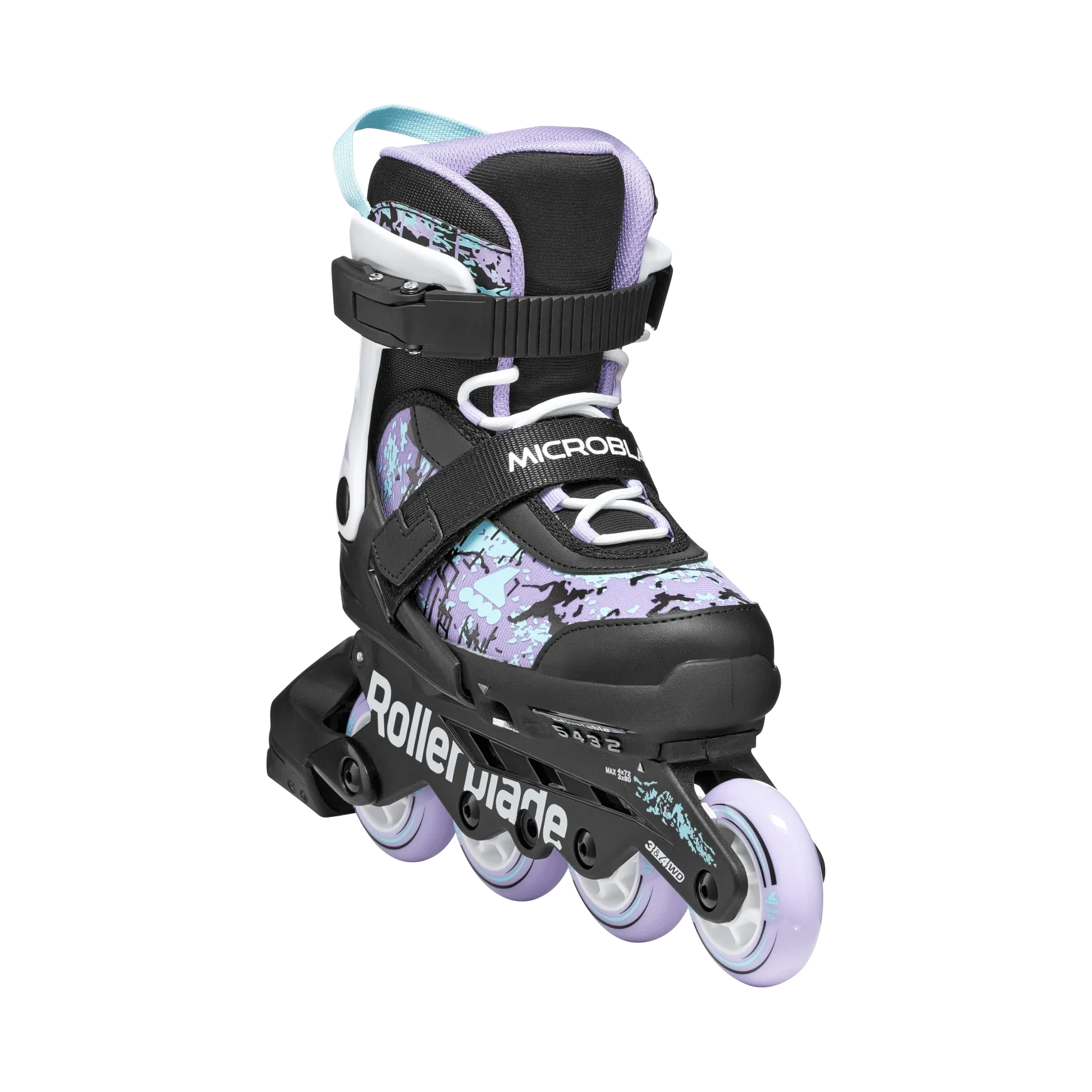 Rollerblade Kids Skate Microblade SL 26 Black/Lavender/Light Blue
