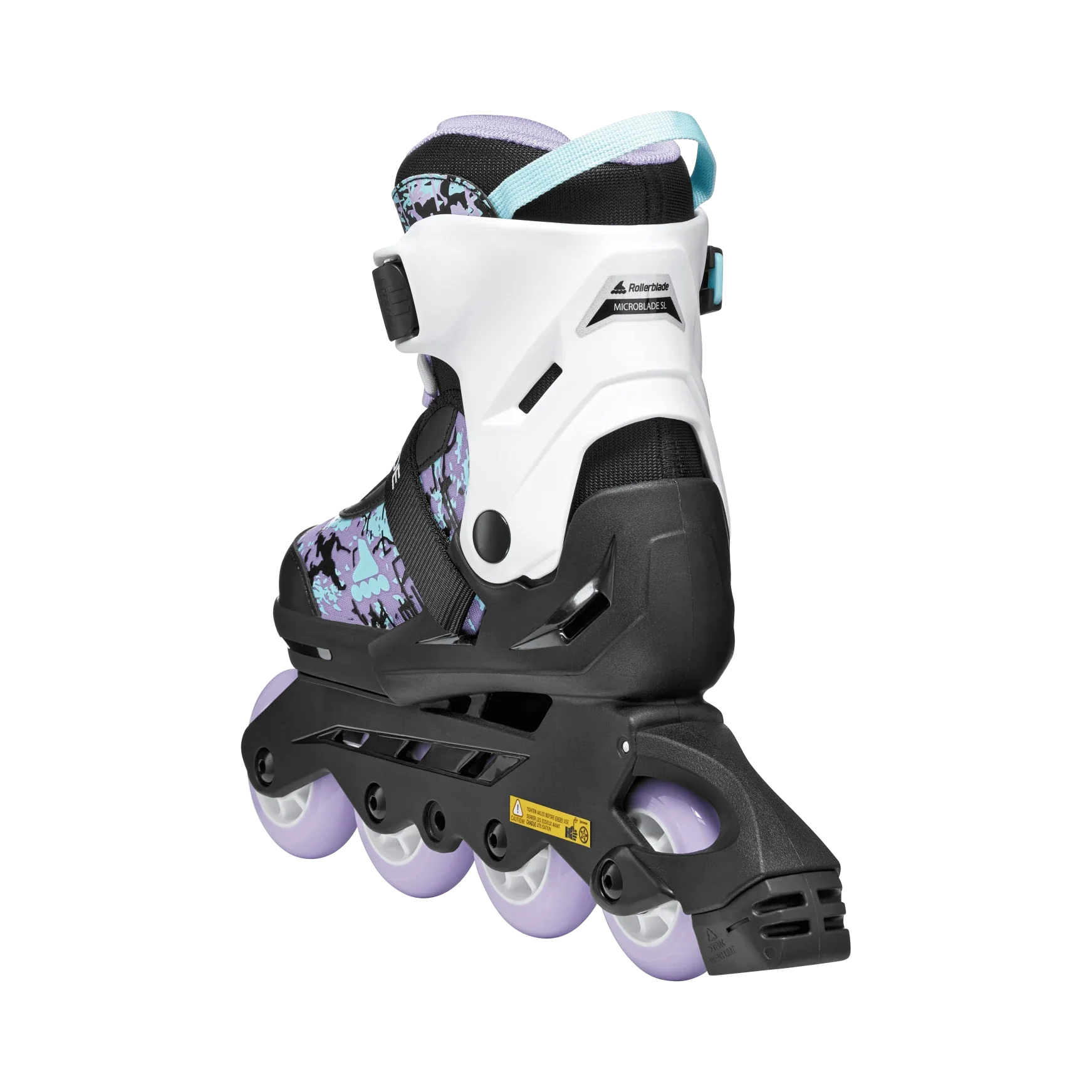 Rollerblade Kids Skate Microblade SL 26 Black/Lavender/Light Blue - Image 2